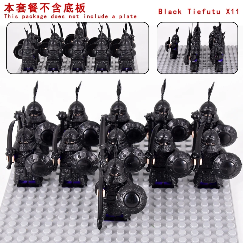 MOC Medieval Military Middle Ages Knights Heavy Cavalry Soldiers Warriors Action Figures Building Blocks Bricks Toys Kids gift