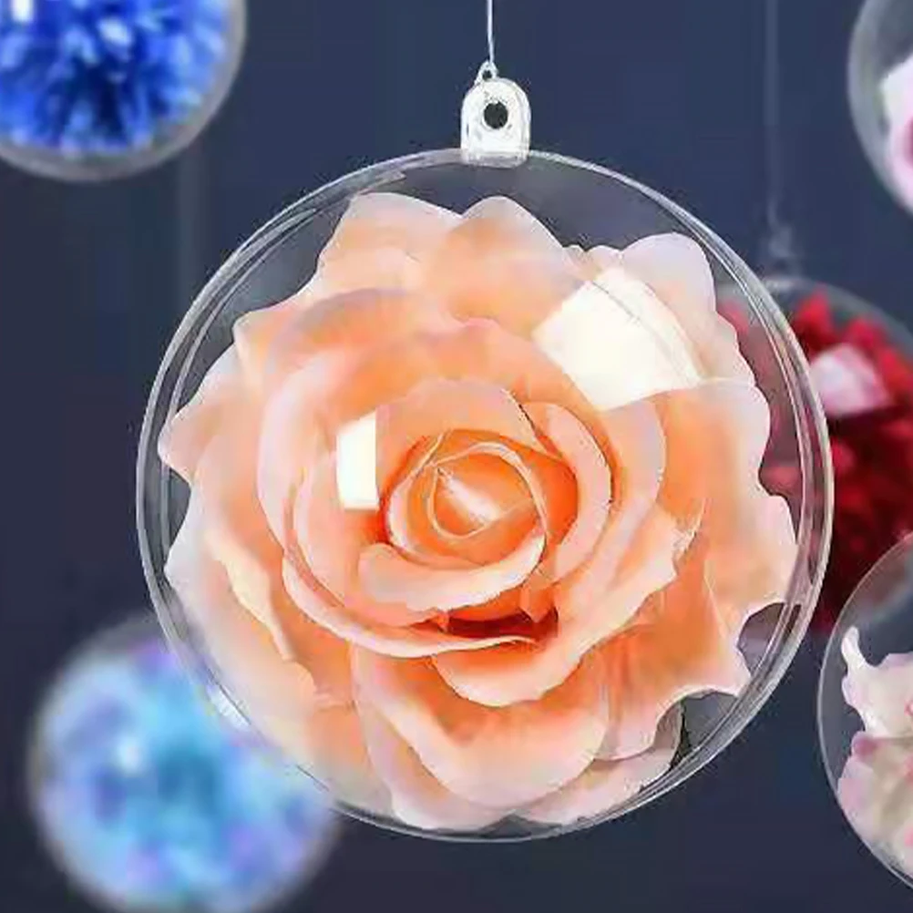 

12Pcs Clear Fillable Christmas Balls 10cm Xmas Tree Hanging Decorations Wall Door Outdoor Party Christmas Balls