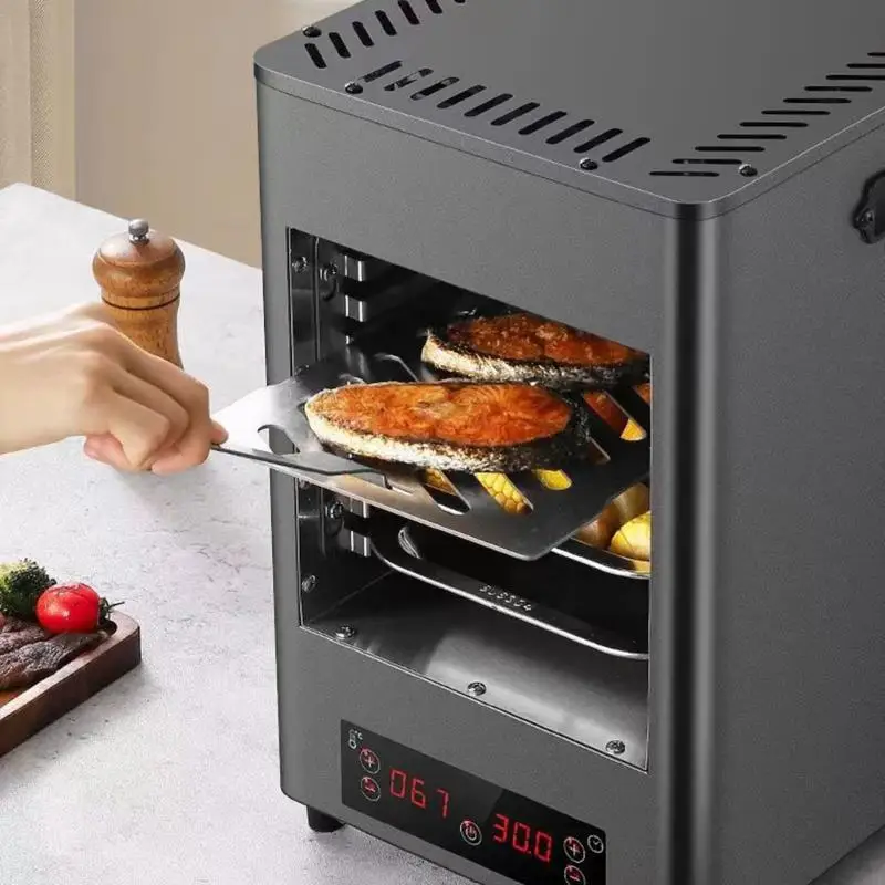 U1JE من الفولاذ المقاوم للصدأ طاولة شريحة شواء الشواهد الكهربائية مع التحكم الدقيق في درجة الحرارة ورفوف الطبقة متعددة الطبقة