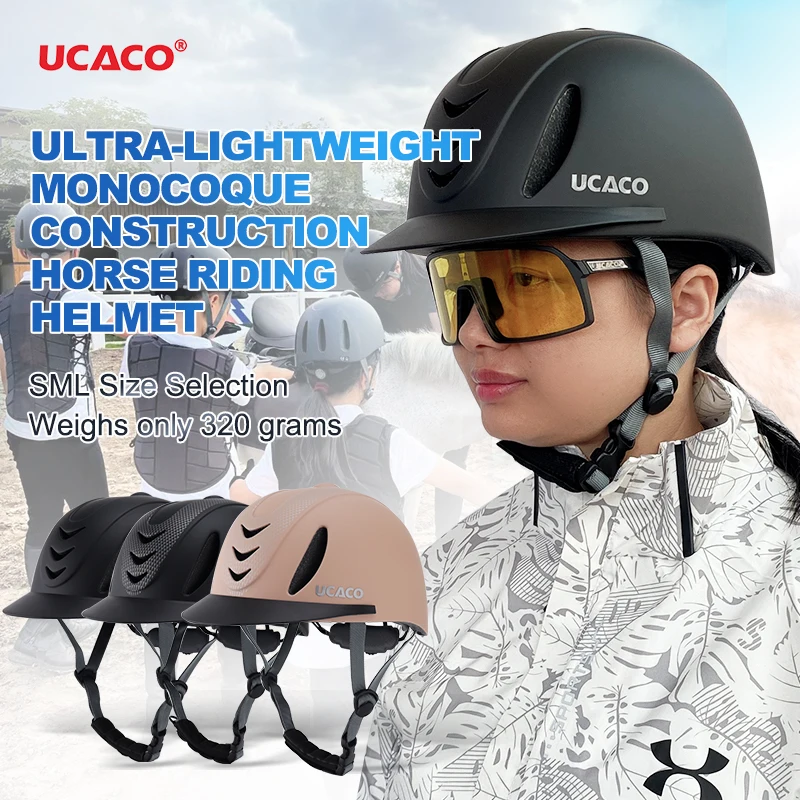 

UCACO Summer Children's Adult Equestrian Sports Helmet Breathable Safe Racing Hat Outdoor Riding Protective Gear