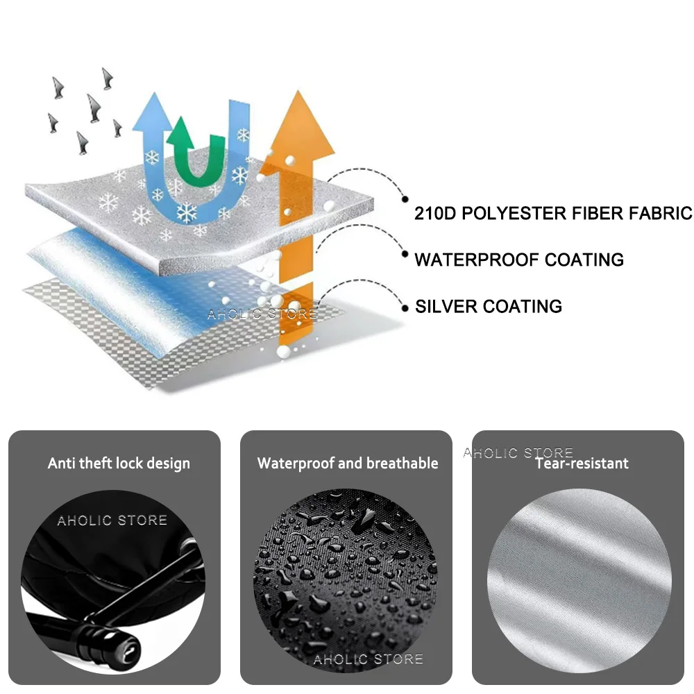 Motorcycle Cover 210D Oxford Waterproof Outdoor Indoor Dustproof Snow Proof UV Protection For Honda CL500 cl500 cl 500 view 3