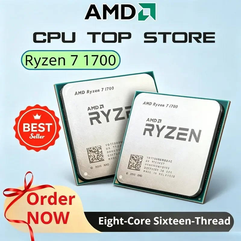 AMD Ryzen 7 1700 3.0GHz Eight Core Sixteen Thread CPU Processor 65W Socket AM4 Gaming CPU Without Package