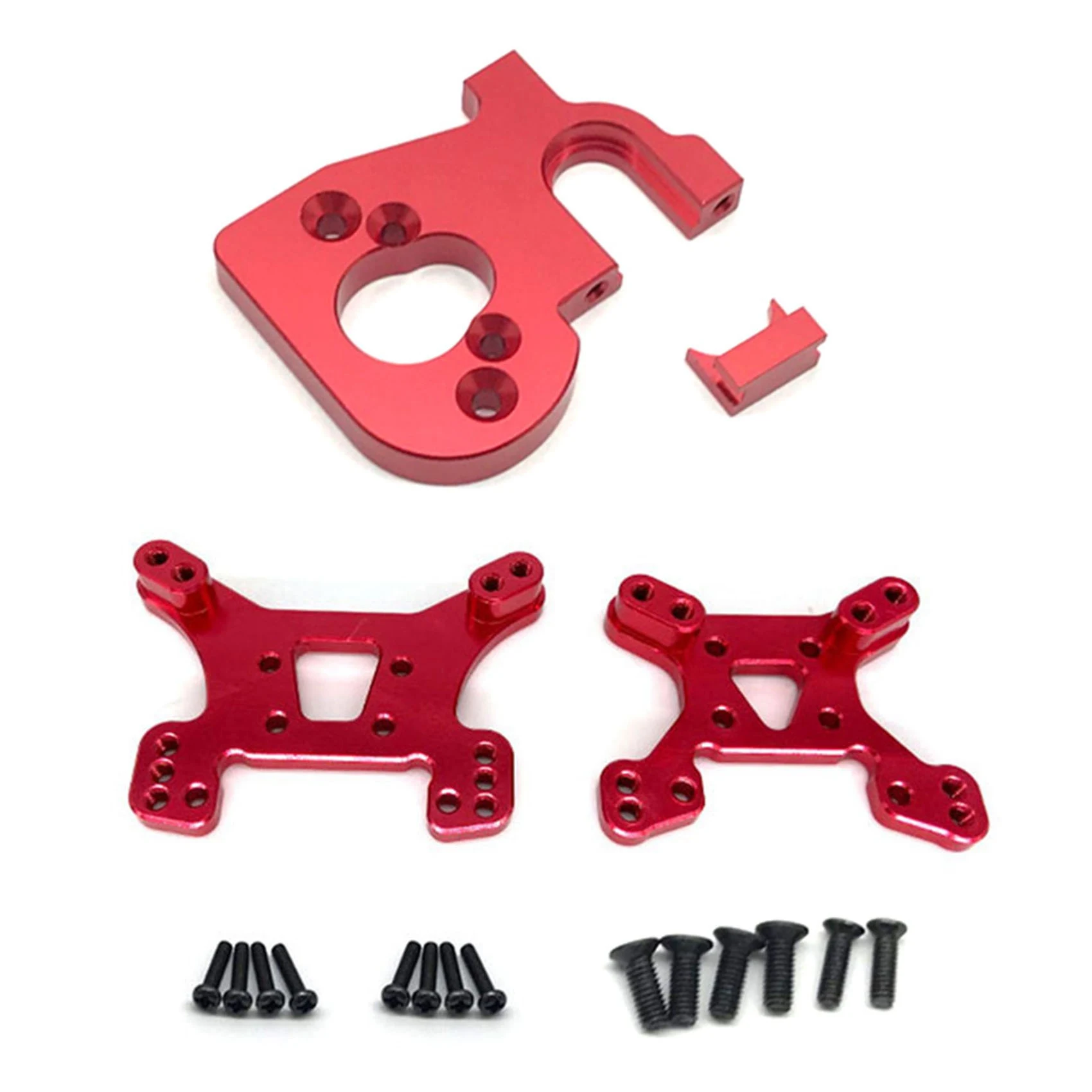 

LCLL-144001 Part Front And Rear Shock Tower Board Set Red With RC Car Motor Holder Replacement Accessories Red