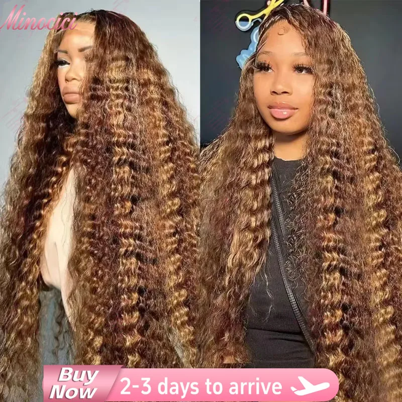 

40-дюймовый парик с глубокими волнами, человеческие волосы 13x4, вьющийся спереди, 13x6 Hd, кружевной фронтальный парик, предварительно сорванный бразильский парик для женщин