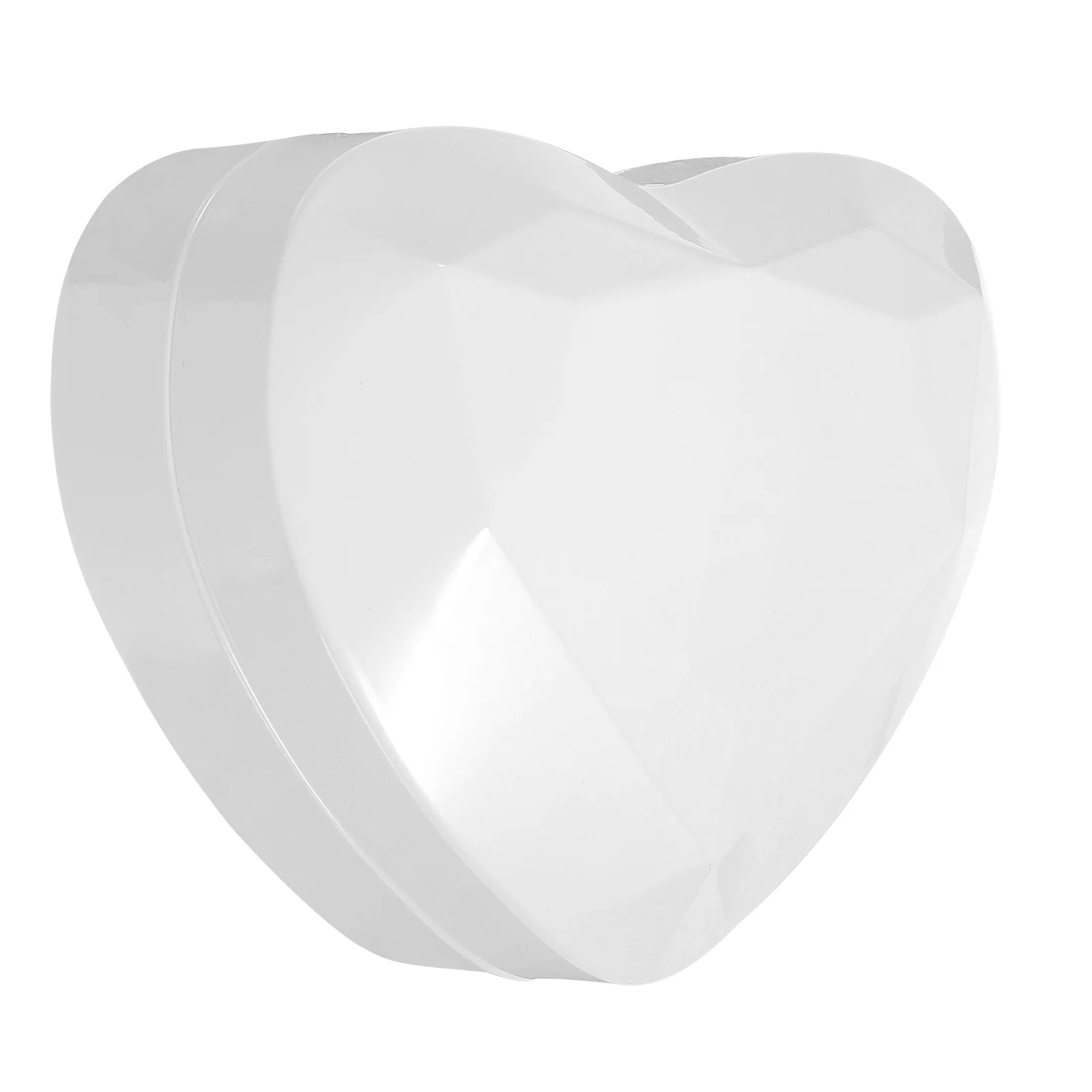 

Heart Shape Ring Box White Led Lighted Jewelry Storage For Wedding Proposal Valentines Day Gift Lined