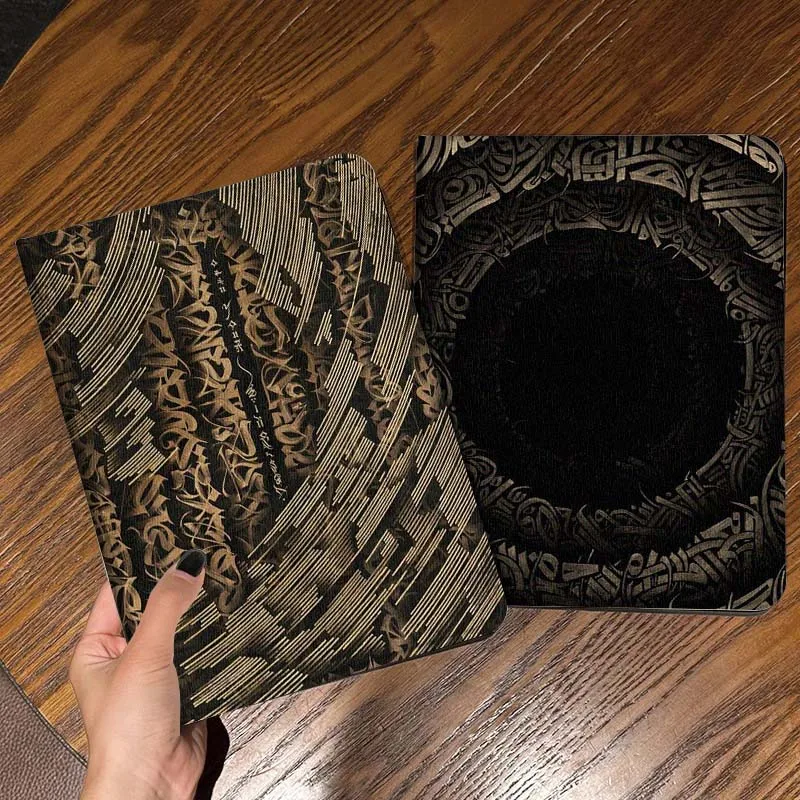 

Patterned Gold Decorative Gift Tablet Case For Apple iPad Air Pro mini 1 2 3 4 5 6 7 8 9 11 M2 M3 M5 M4 5th 6th 7th 10th 11th