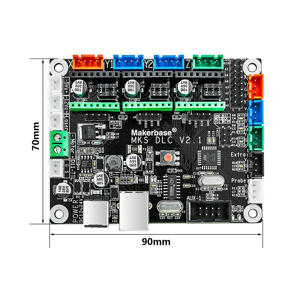 MKS DLC V2.1 Control Board GRBL OFFLINE Laser CNC Engraving Components Machine Controller Arduino UNO R3 Expansion plate3 aixs