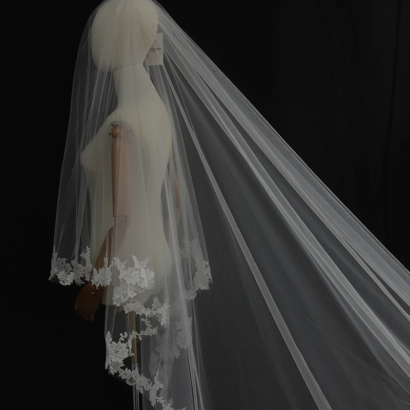 Bridal Lace Lone Cathedral Wedding Bride Veil