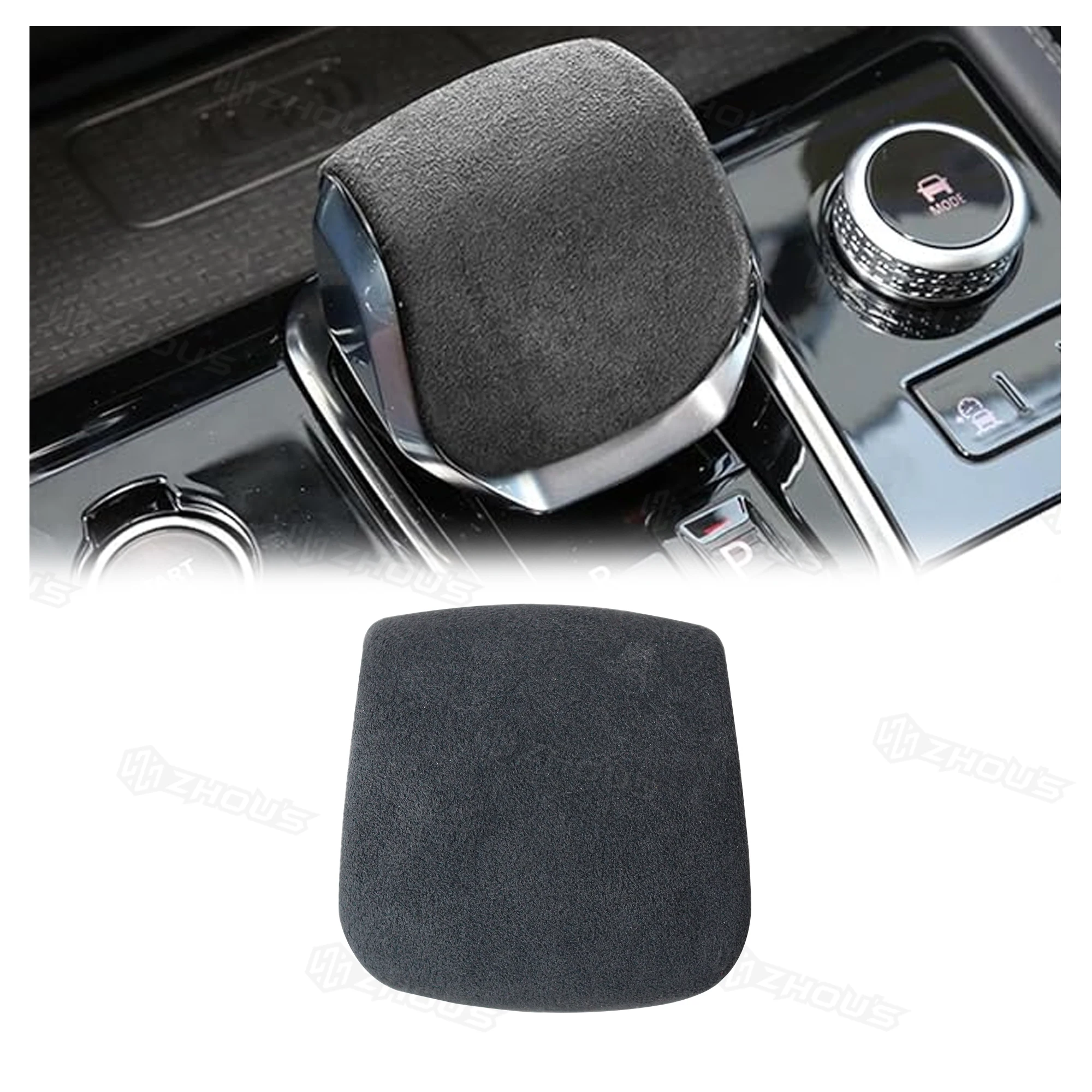

Zhous Design Interior Accessories Tumbled Leather Gear Knob Cover Car Gear Shift Knobs for 2023 Land Rover Range Rover
