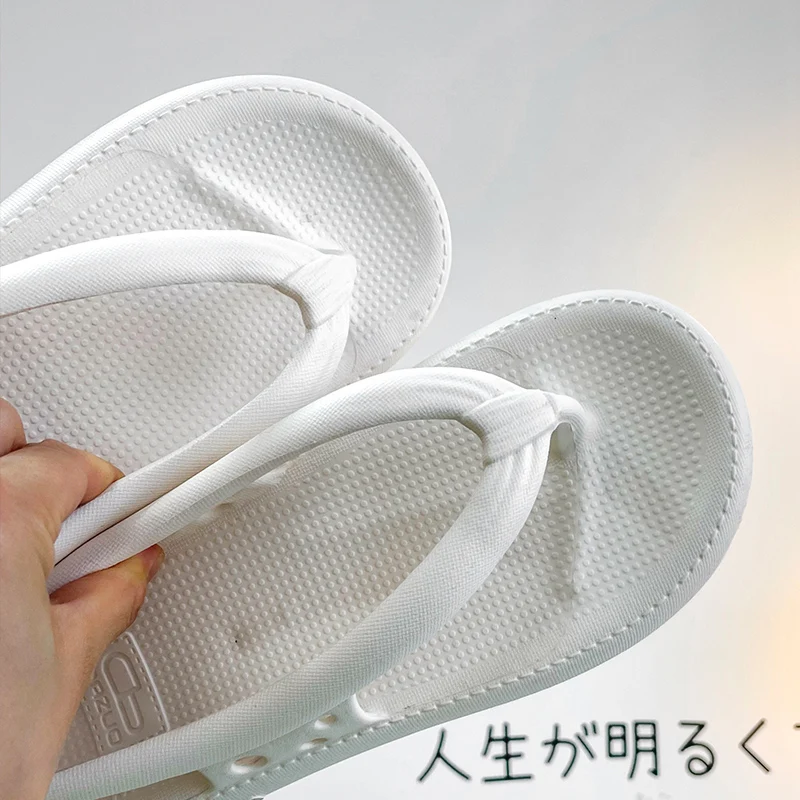 2023 Summer Women Slippers Flip Flops Thick Bottom Sandals Women Couples Outdoor Non-slip Sole Beach Casual Home Slipper