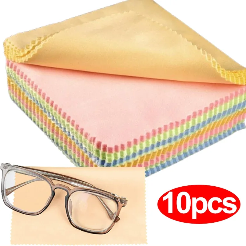 1/10pcs High Quality Chamois Glasses Cleaner Microfiber Cloth for Glasses Cloth Len Phone Screen Cleaning Wipes Wholesale