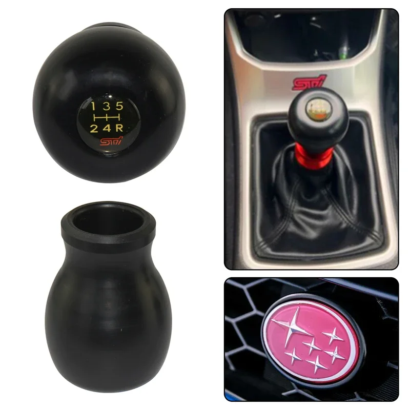 

For Subaru WRX Impreza Shift Knob Legacy GDA GDB GC8 STI 5MT gear knob 1996-2007 Racing JDM Style M12x1.25 Nylon Black