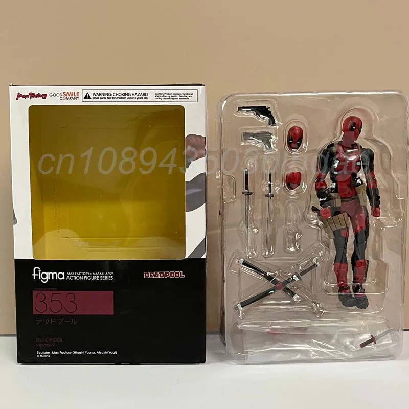 デッドプール-アニメアクションフィギュア,X-men,figma 353,おもちゃモデル,収集可能な人形,部屋の飾り,友達へのギフト,16cm