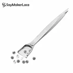 1PCS Silver 16cm Professional Diamond Tweezers With Scoops Shovels For Gem Beads Jewelry Tool