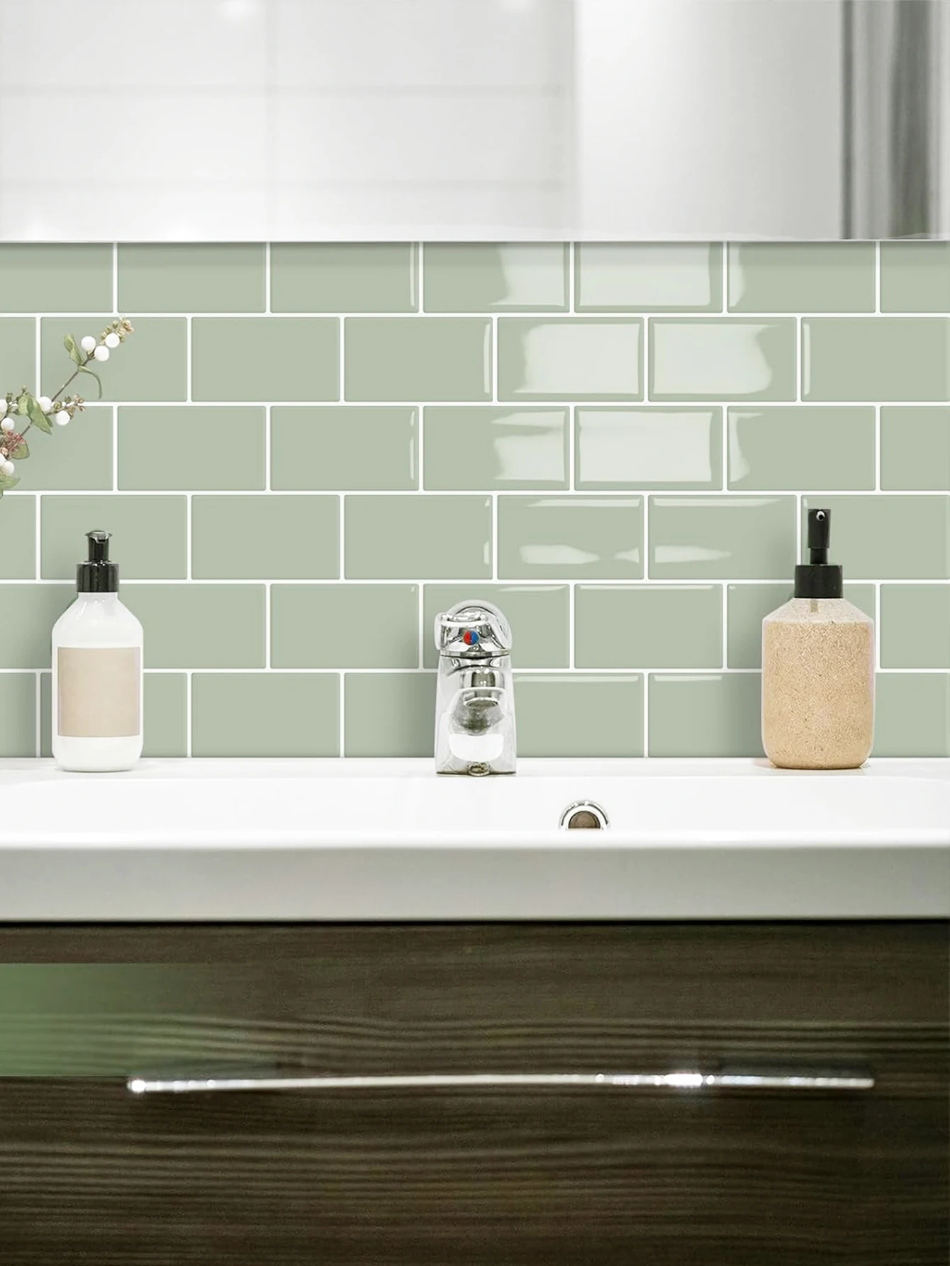5/10 Sheets Waterproof Peel and Stick Backsplash Wall Tile for Kitchen Bathroom Easy To Clean  Room Decor Wall Decor