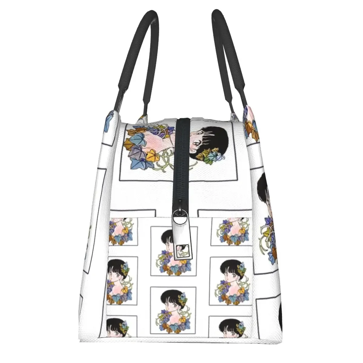 Akane Tendo com flores para mulheres e crianças, Lunch Bags Edição Especial, Bento Box Isolado, Lunch Tote Piquenique Bags, Trabalho com 12 Edição Especial