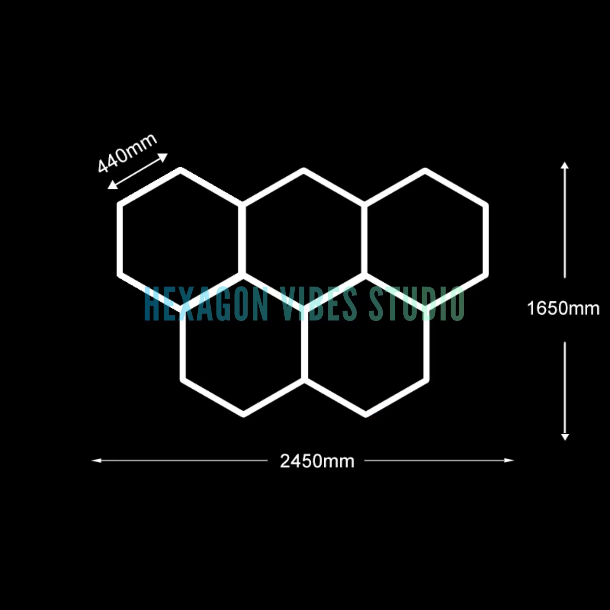 Garage Hexagon LED-licht 50000H 6500K Ultra helder voor Home Gym Kapperszaak Auto Detaillering Bar Kelder Workshop Plafondverlichting
