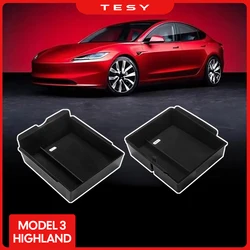 Per Tesla Model 3 Highland 2024 Console Bracciolo Organizzatore di immagazzinaggio Scatola di immagazzinaggio interna Organizzatore Accessorio di ricambio interno