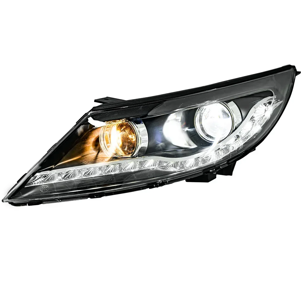 Car Front Lamp for Kia Sportage-R 2010-2014 Upgrade High Configure Led Auto Headlights Assembly Projector Lens Accessories