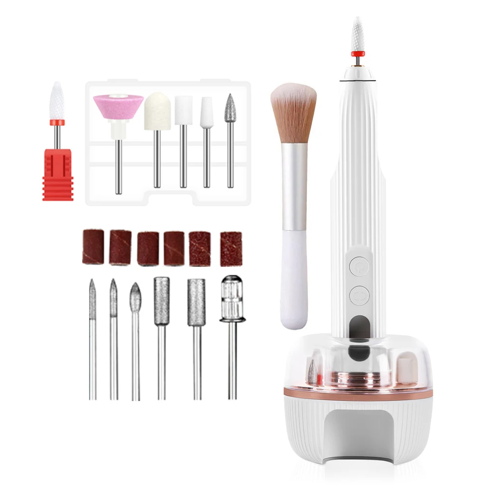

Набор для маникюра и педикюра, беспроводная электрическая пилочка для ногтей с УФ-светодиодной лампой, дрель для ногтей, инструмент для ухода за руками, для шлифовки, обрезки лака