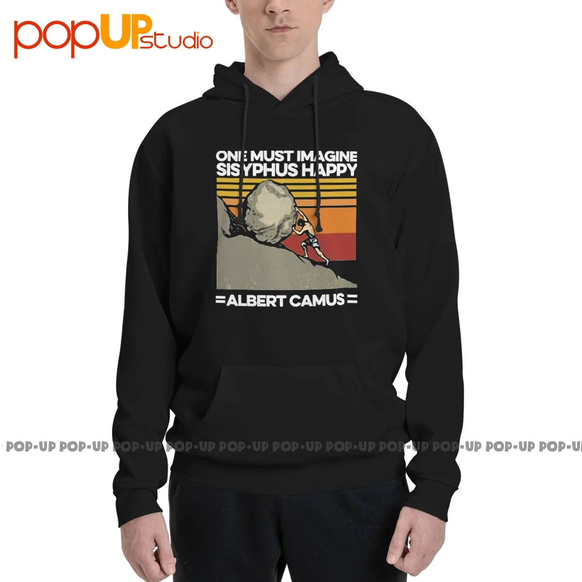 Sisyphus Albert Camus Philosophy Push The Stone Hoodie Sweatshirts Hoodies New Casual Classic Best Quality