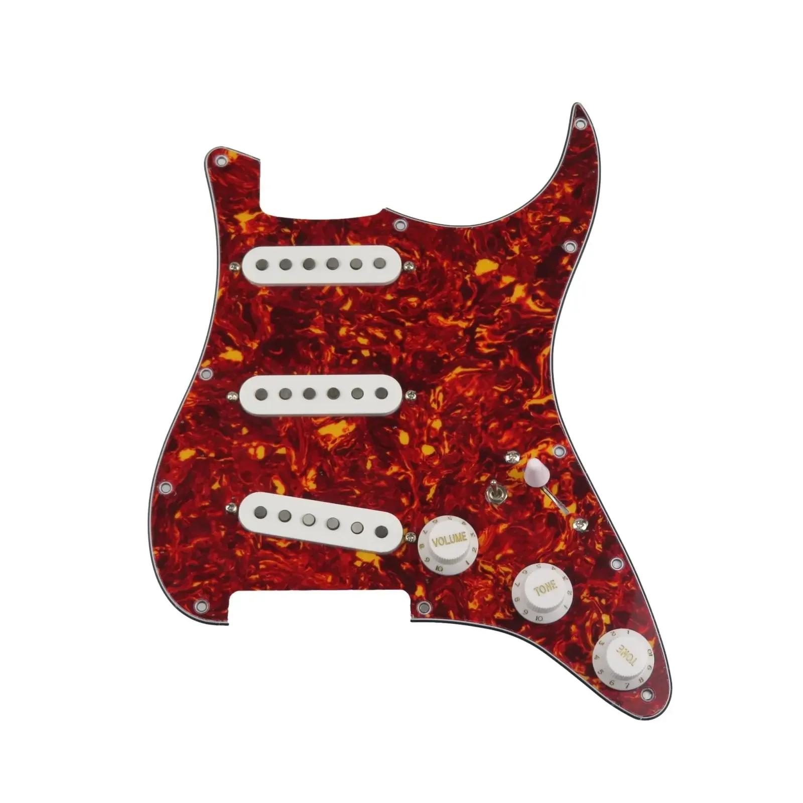 Loaded Prewired Guitar Pickups SSS 60s Style single coils Alnico 5 Pickups 7-Way wiring pickguard