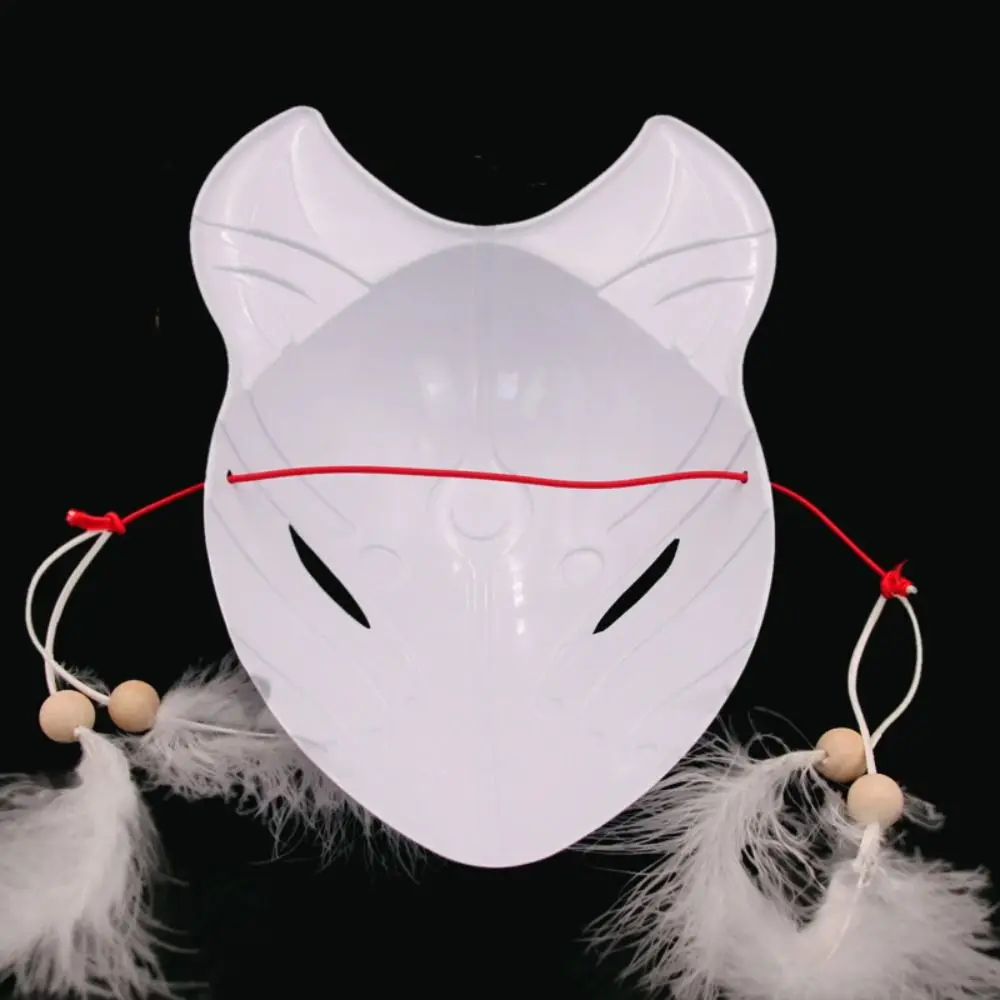 Anime Fox Fairy Mask Unique Kabuki Kitsune Full Face Cat Mask Props Cosplay Mask Party