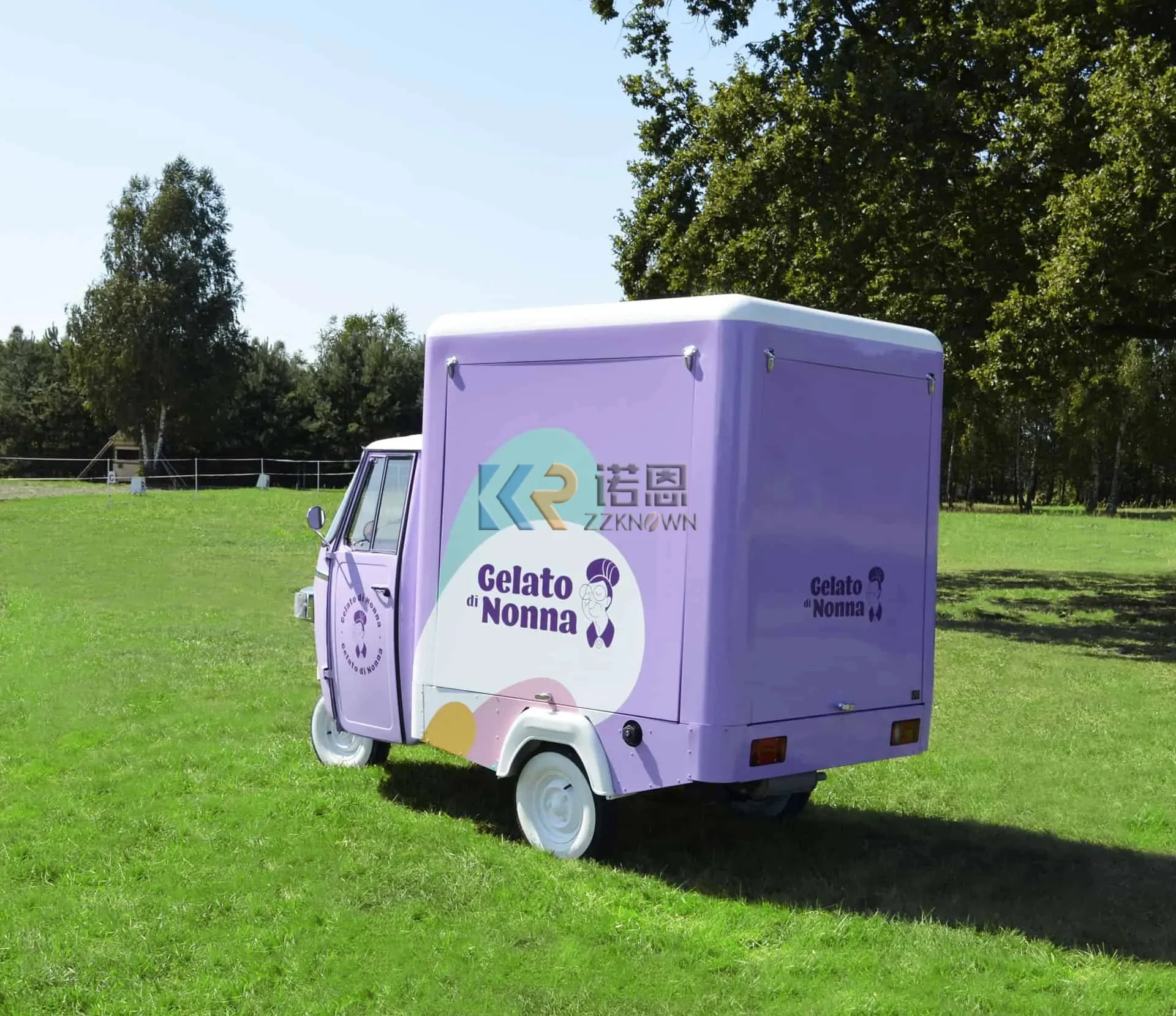 Kereta es krim elektrik multifungsi, dudukan untuk Ape anjing panas, Kedai Kopi, truk makanan ponsel