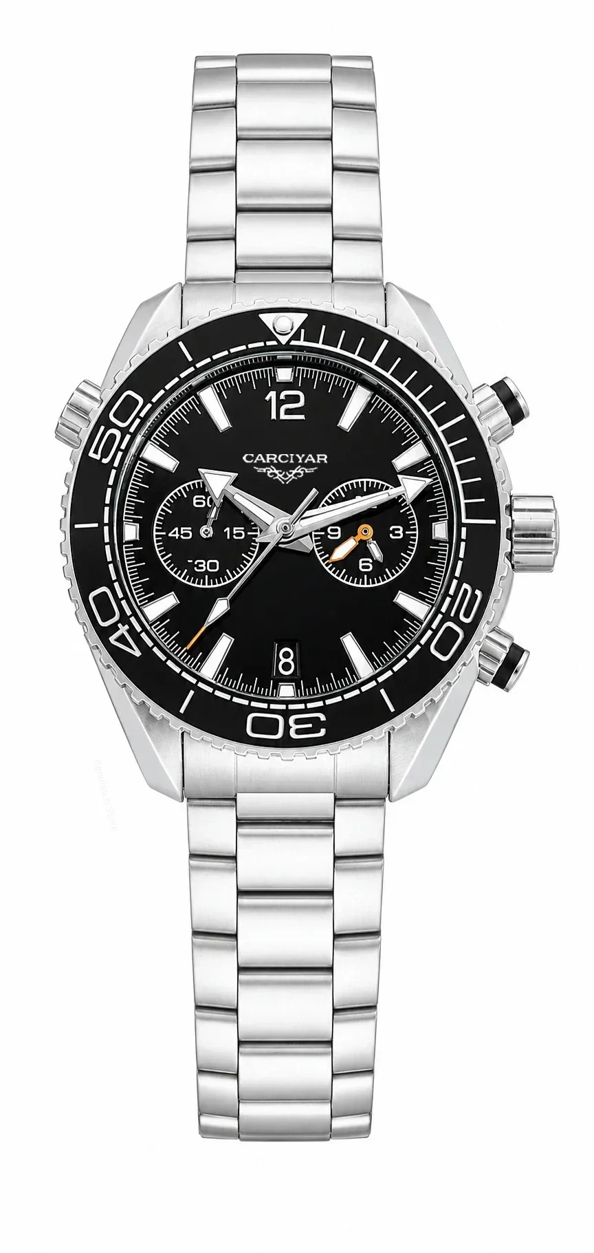 A188 Store 44mm Men's Stone Mechanical Watch, 904L Stainless Steel Case, Full-Featured, World Time