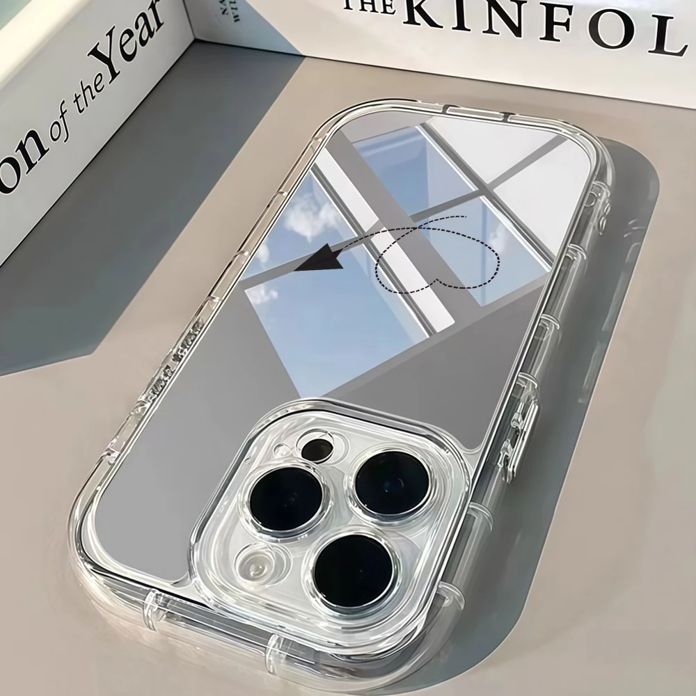 INS Aircraft Trajectory Phone Case For iPhone 17 16 15 14 13 12 11 Pro Max XS X XR 7 8 Plus Make Up Mirror Shockproof Soft Cover view 5