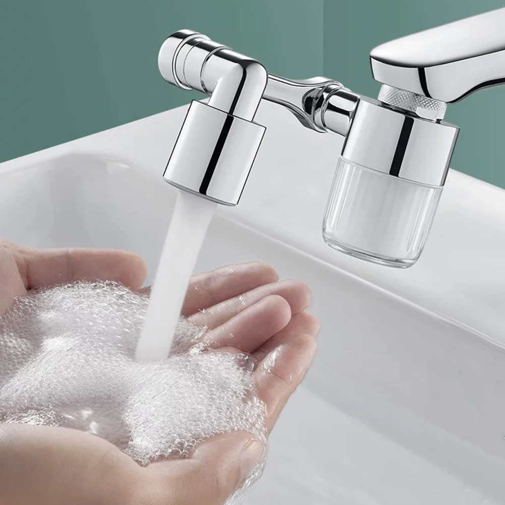 1440° Universal Rotation Faucet Extender,Sink Water Faucet Aerator 2 Water Modes Built-In Filter For Bathroom Kitchen
