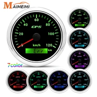 Velocímetro GPS Universal de 85MM, retroiluminación LED de 7 colores para motocicleta, barco marino, camión, 60 Kmh, 200 Kmh, medidor de velocidad