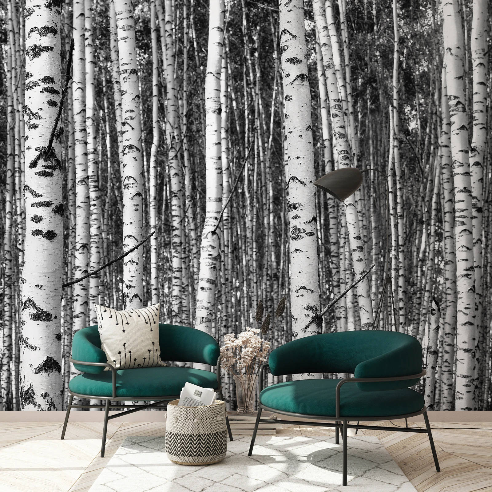 

Custom Peel and Stick Wallpaper Mural Birch Trees Nature Forest Wall Mural 3D Murals Home Decor for Bedroom Livingroom