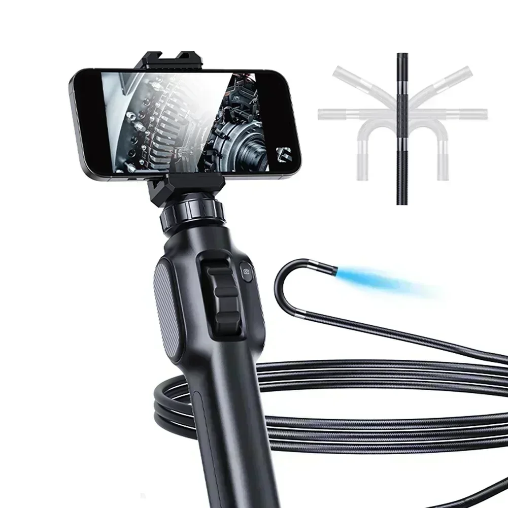 

8mm Single Lens Industrial Borescope With 360° Rotation 2MP HD Camera IP67 Waterproof 8 LED Lights Type-C OTG Handheld-Endoscope