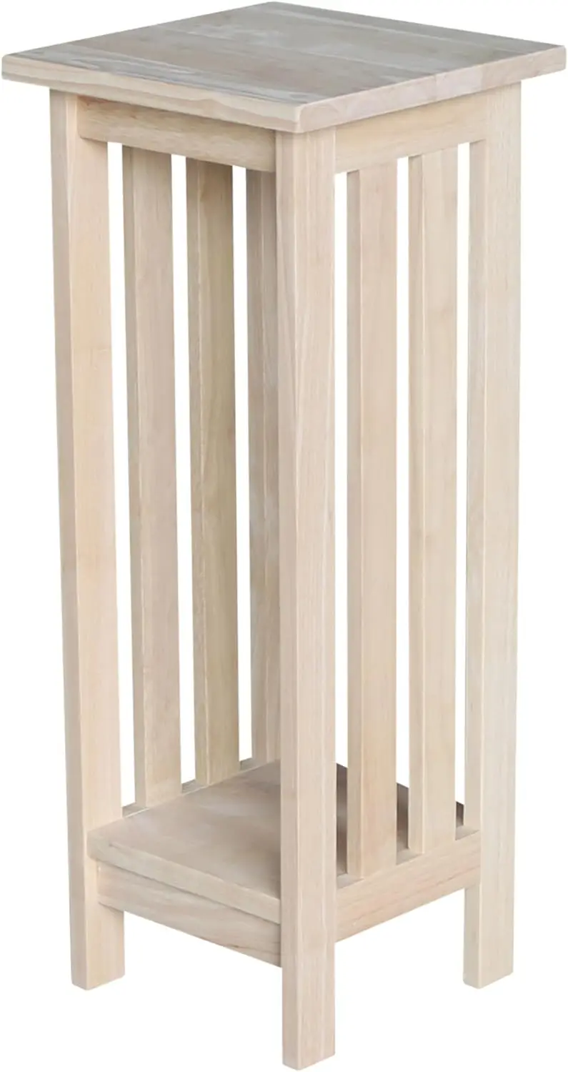 

Solid Wood Plant Stand, 30-Inch Tall, Unfinished, Heavy Duty Shelf for Indoor Greenery Display