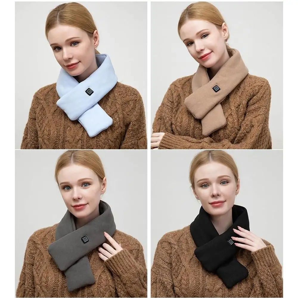 

Fashion 3 Gears USB Heated Scarf Temperature Control Washable Shawl Not Include Battery Neck Wrap Unisex