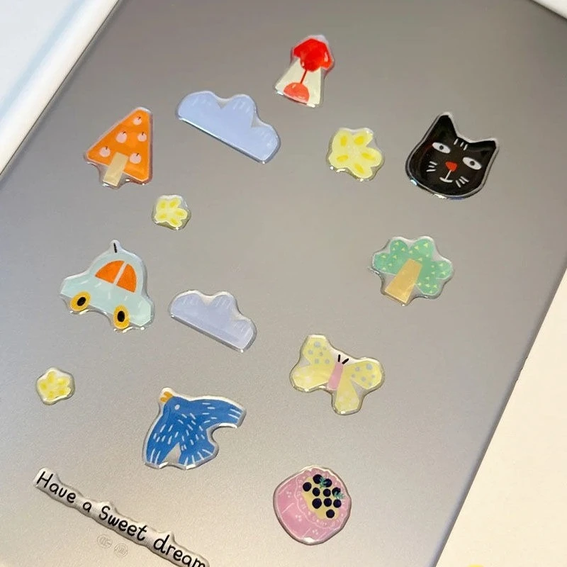 

Маленький черный кот DIY наклейка для мобильного телефона ценная иллюстрация Ins стиль трехмерная 3D клейкая желейная наклейка