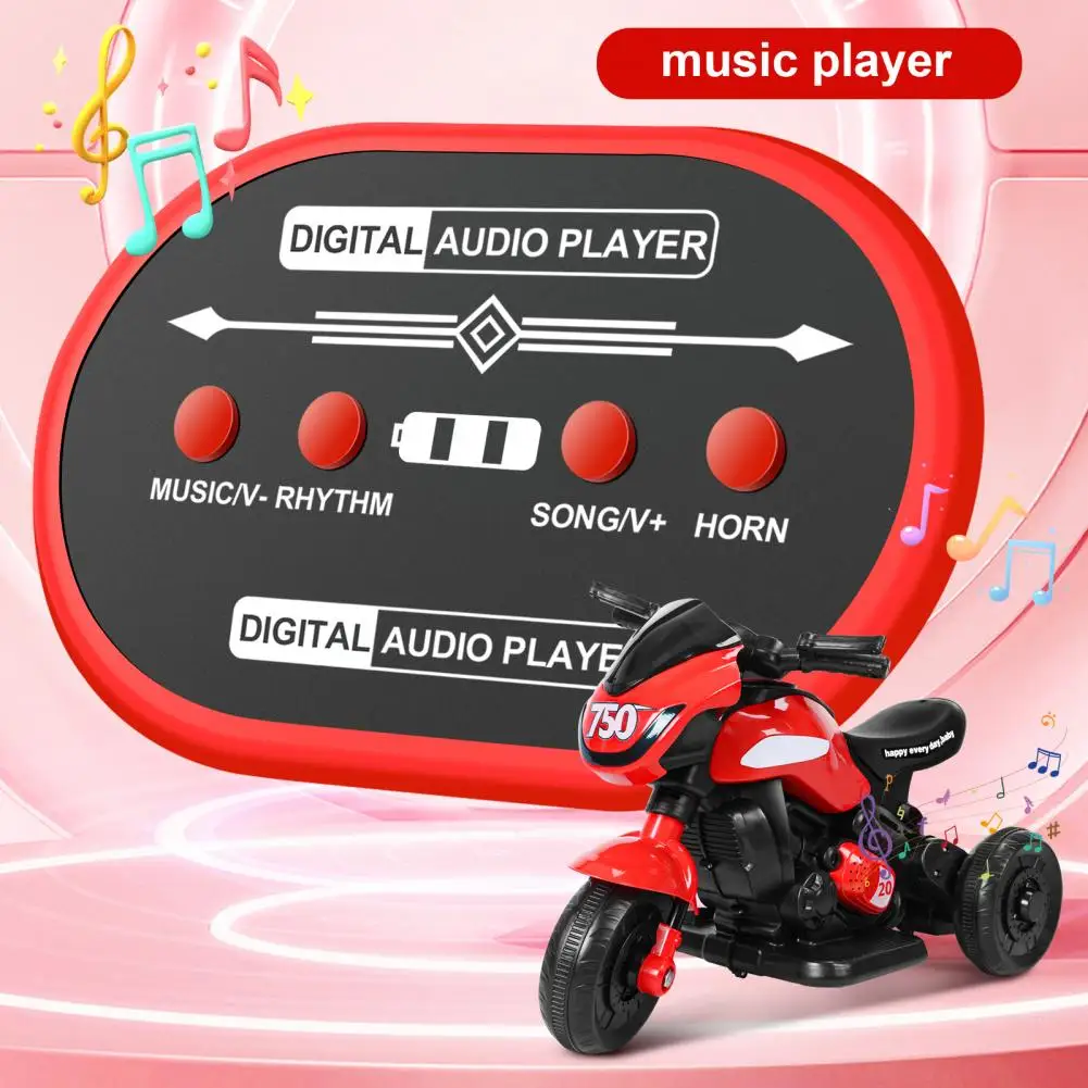 Kids Electric Tricycle, Kids Motorcycle Ride-on Car Toy, 3-Wheel Battery Powered Motorbike for Kids 1-6 Years Old