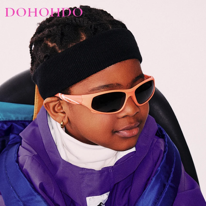 

Children's Polarized Silicone Frame TAC Sun Glasses Kids Soft TR90 UV400 Wrap Around Sport Sunglasses For Boys Girls Eyeglasses