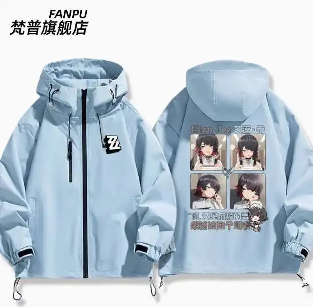 

Anime Zenless Zone Zero Ellen Joe Windbreaker Jacket Hoodie Cosplay Autumn Winter Men Women Coat Loose Tops anime