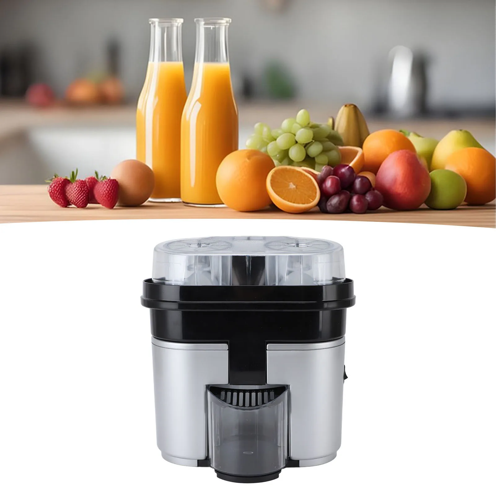 電動ツイン柑橘類絞り器、お手入れ簡単、18000RPM自動柑橘類ジュース抽出器、柑橘類の効率的なスライスとジュース抽出