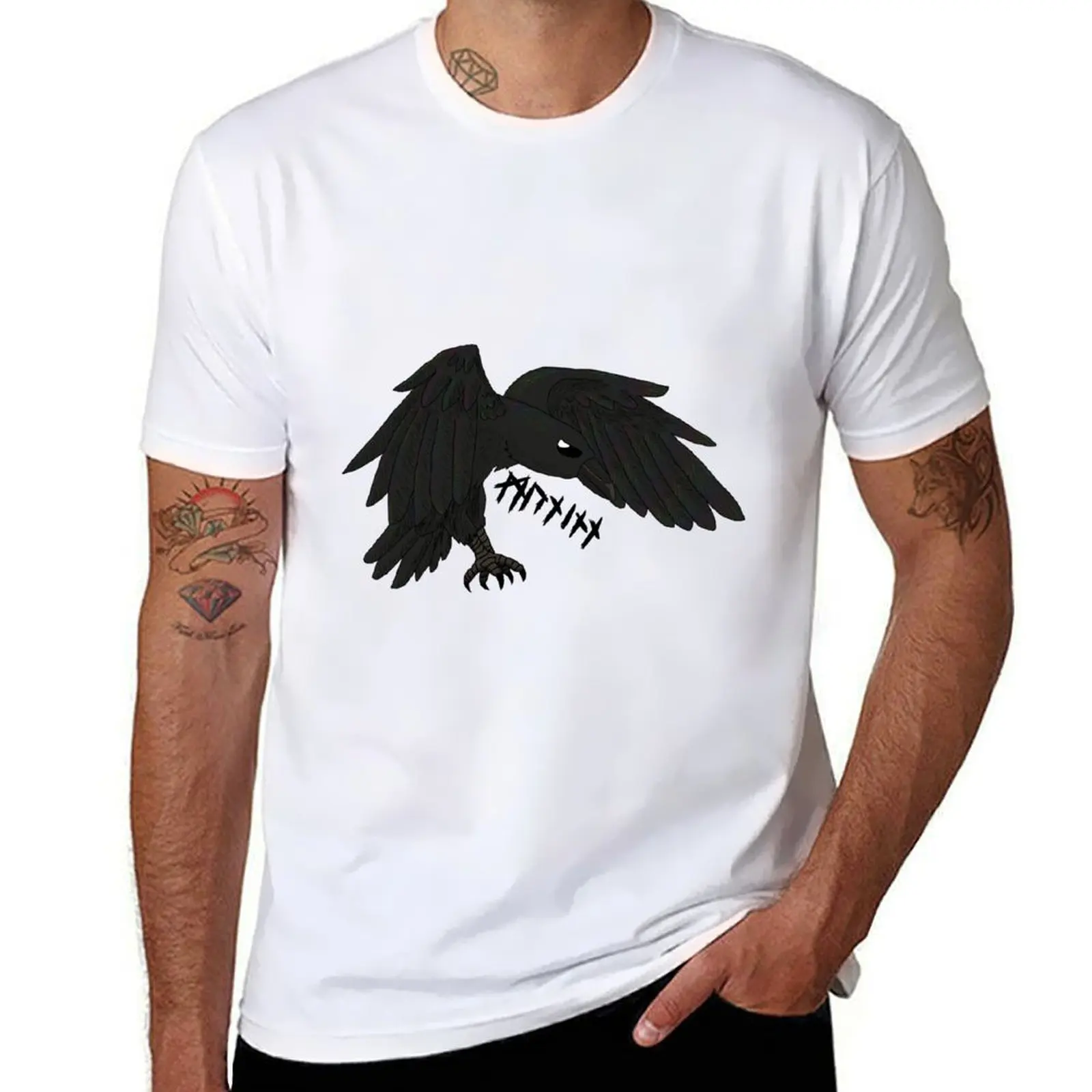 

Muninn T-Shirt t shirts designer t shirts for man cotton soft black cotton t-shirt plain for man package T-shirt