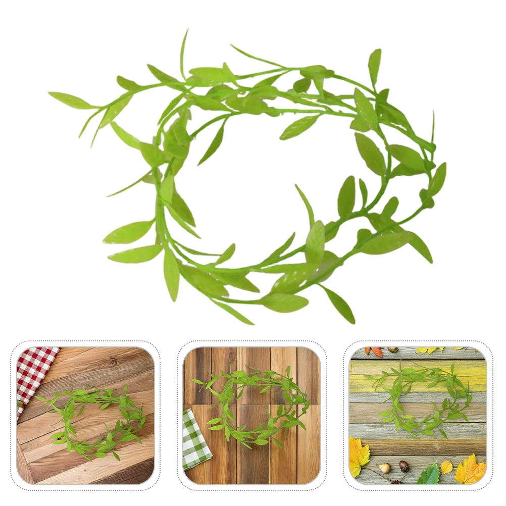 

6pcs Artificial Mini Garland: Realistic Decorative Leaf Plants For Garden Micro Landscape Portable Fake Vine Greenery