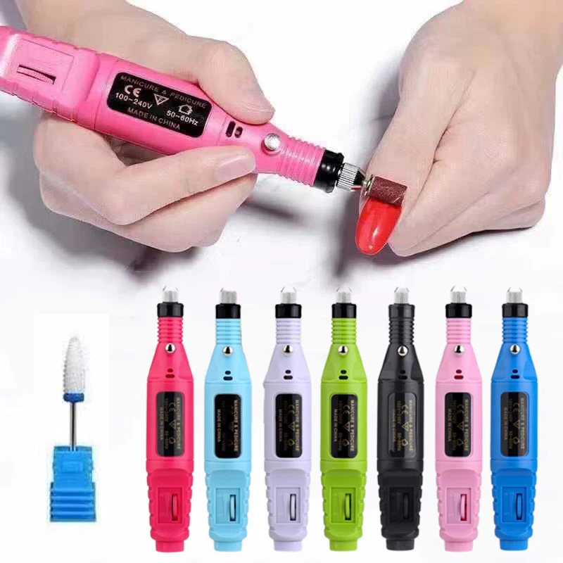 المهنية وظيفة قوية مسمار آلة الحفر مجموعة الكهربائية مسمار ساندر هلام أداة إزالة طلاء الأظافر الحفر مانيكير مسمار التبعي #2