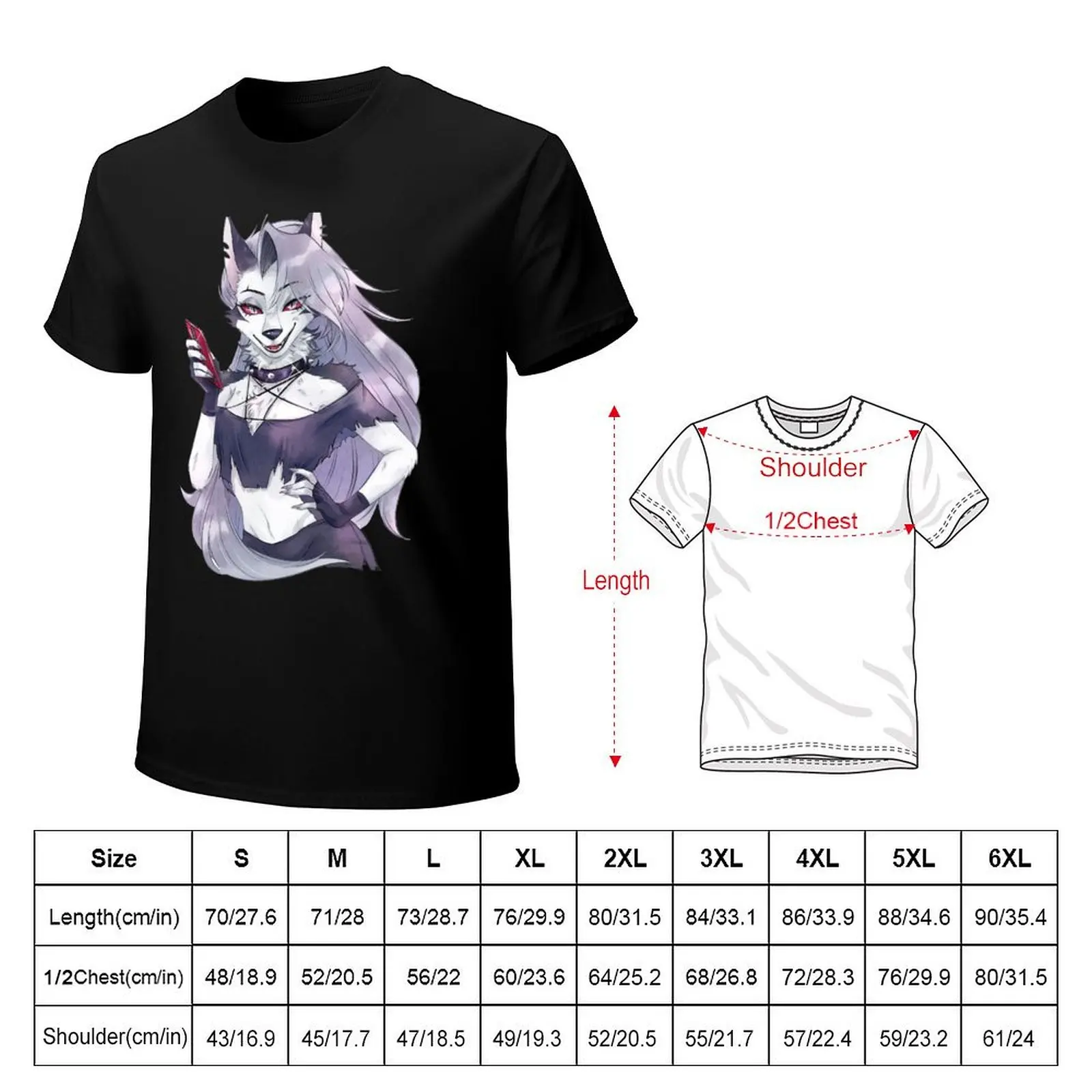 Helluva Boss Loona T-Shirt Work Short Sleeve Cotton Top