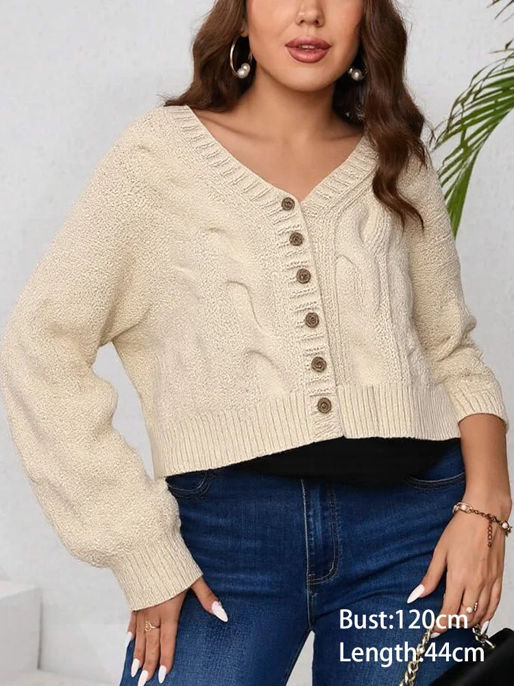 

Новый модный повседневный свободный вязаный короткий кардиган, женский свитер, осень-зима, однобортный женский свитер с длинными рукавами, пальто