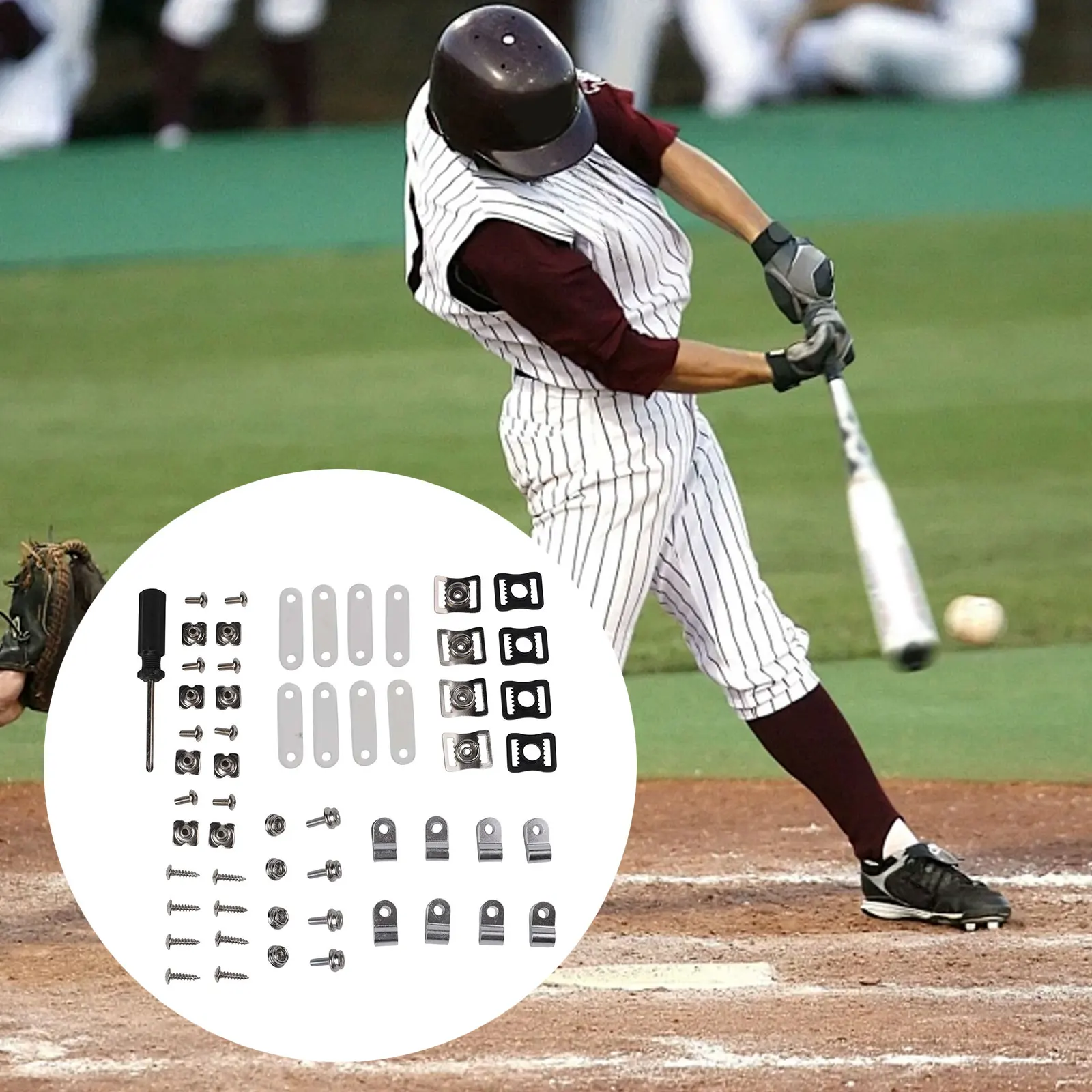 

Baseball Helmet Accessories Helmet Repair Kit Sports Repair Kit Stainless Steel Screws Aluminum Alloy Parts For Baseball Helmets