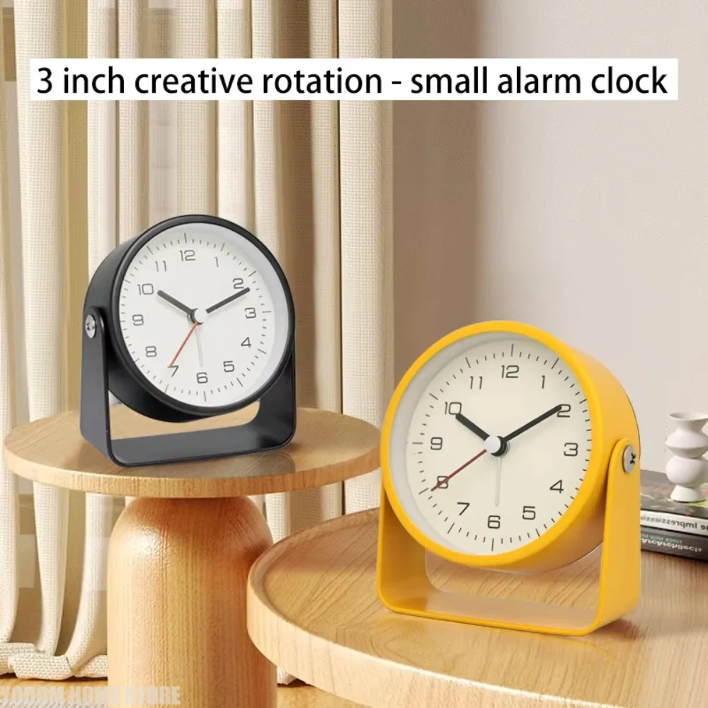 1pc Creative Small Alarm Clock, Student Specific Silent Desktop Clock,Minimalist Quartz Clock，For Room Desk Office Decor