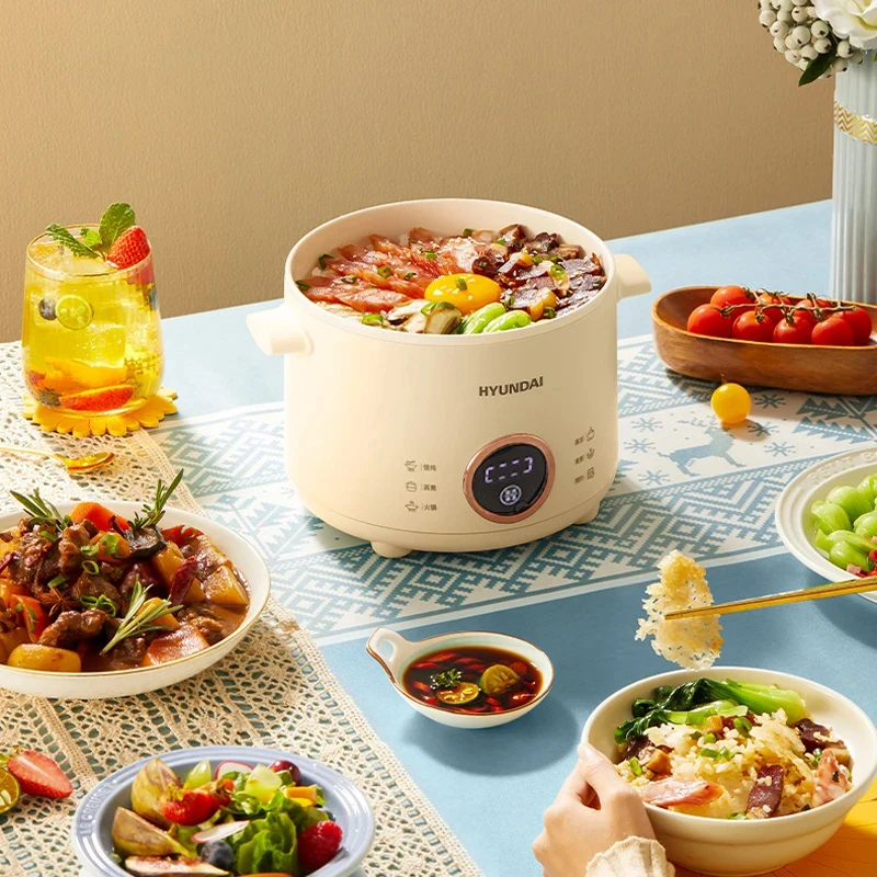 2L Electric Rice Cooker Cooking Pot Mini Multicooker Lunch Box Rice Cookers Hotpot Non-stick Electric Skillet Food Steamer 220V