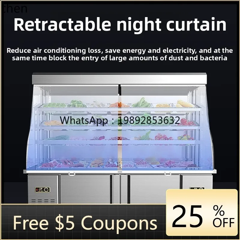 

ZS Spicy Hot Pot Display Cabinet Refrigerated Freshness Preservation Cabinet Dish Self-Selection Cabinet